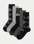 Marks & Spencer "5pk Cool & Fresh™ Argyle Cotton Rich Socks"